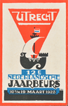 710886 Visitekaartje voor de 12e Nederlandsche Jaarbeurs 1925 in Utrecht.